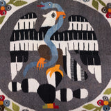 Vintage C.1940s Zapotec Mexican Tightly Handwoven Wool Pictorial Serape/Rug/Blanket, 81" x 60"