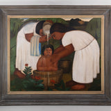 Juan De'Prey (1904-1962) - "El Bano" Oil Painting