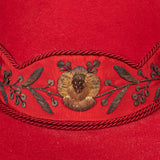 1920's Red Mexican China Poblana Sombrero