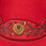 1920's Red Mexican China Poblana Sombrero