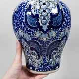 Ysauro Uriarte - Puebla Mexican Talavera Vase, Dated 1974