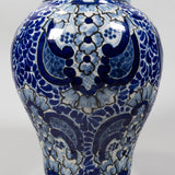Ysauro Uriarte - Puebla Mexican Talavera Vase, Dated 1974