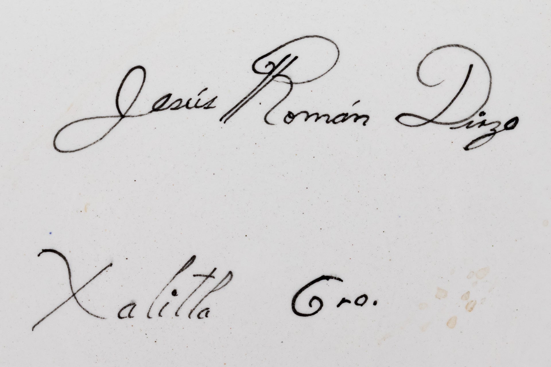 Signature reads, "Jesús Román Diego, Xalitla Gro."