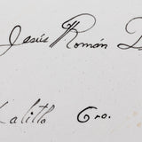 Signature reads, "Jesús Román Diego, Xalitla Gro."