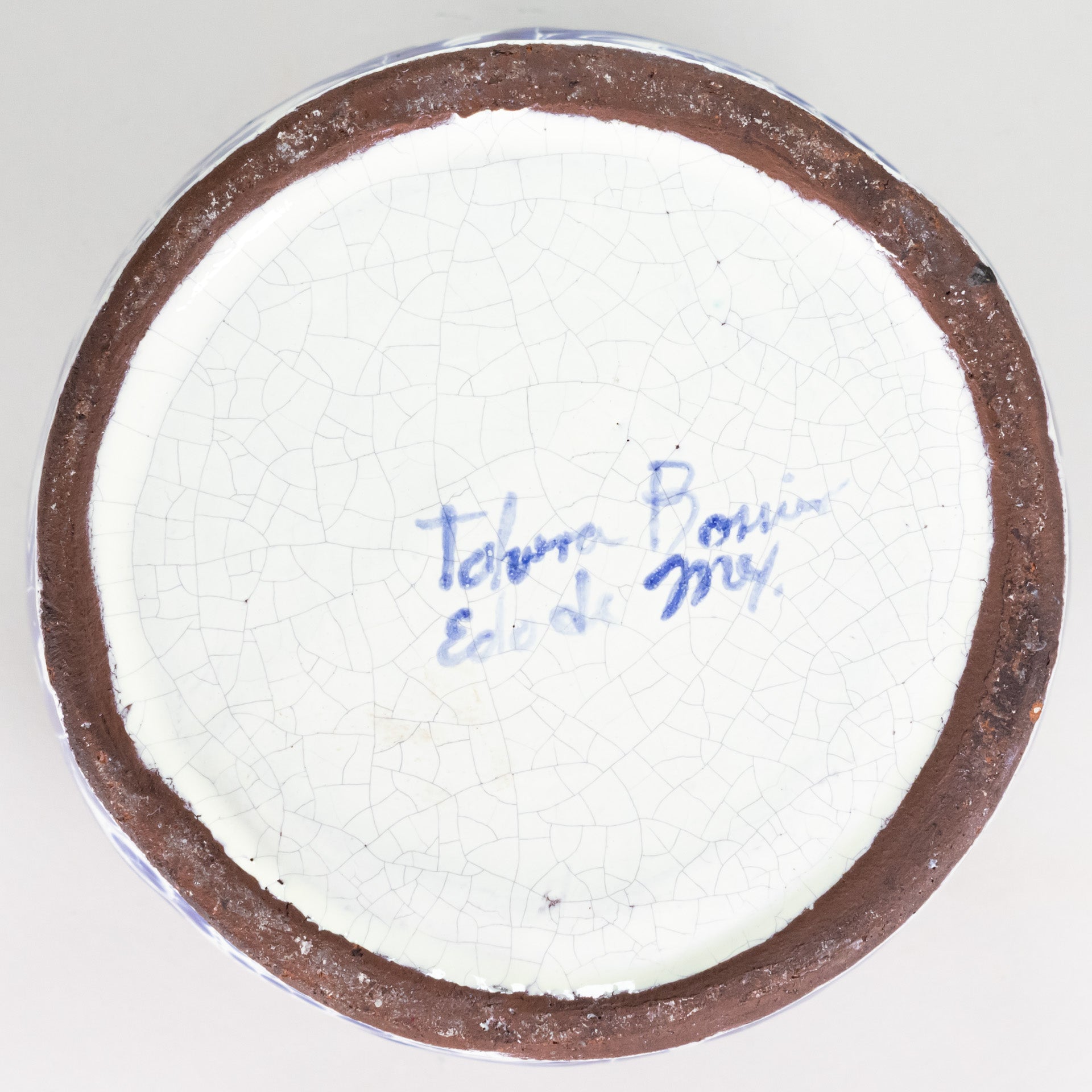 Signature reads, "Talavera B...?, Edo de Mex."