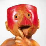 Jorge Marín - c.1996 Polychrome Clay Pottery Bird Mask Putti Sculptures