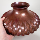 Abdon Punzo Angel - Mexican Copper Vase, Santa Clara del Cobre, Mexico, Dated 1997