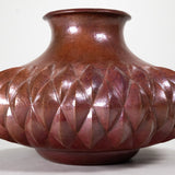 Abdon Punzo Angel - Mexican Copper Vase, Santa Clara del Cobre, Mexico, Dated 1997