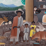 Felix Camilo Ayala - Mexican Village Scene, Native/Indigenous Art Oil Painting, Dated 1983