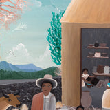 Felix Camilo Ayala - Mexican Village Scene, Native/Indigenous Art Oil Painting, Dated 1983