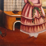 Agapito Labios (1898-1996) - Little Girl Kitchen/Cocina Scene, Oil Painting