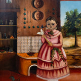 Agapito Labios (1898-1996) - Little Girl Kitchen/Cocina Scene, Oil Painting