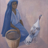 Carlos Orozco Romero - "The Girl With The Turkey", Oil Painting