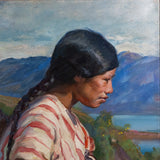 Kurt Leyde - "Enfants" Oil Painting of Guatemalan Mother and Children