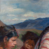 Kurt Leyde - "Enfants" Oil Painting of Guatemalan Mother and Children