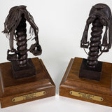 Rogers Aston (1918-1999 Roswell, NM) - Pair of Texas and Mexican Miniature Saddle Bronzes