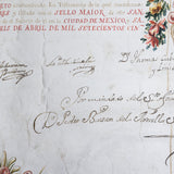Spanish Document with Scroll and Cloth