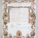 Spanish Document with Scroll and Cloth