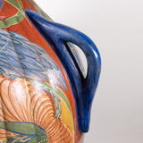 c.1935 Tall Vintage Mexican Floor Vase with Handles