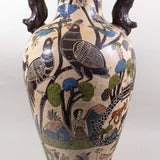 Balbino Lucano attr. - Vintage Tlaquepaque Jalisco Mexican Petatillo Floor Vase with Handles
