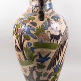 Balbino Lucano attr. - Vintage Tlaquepaque Jalisco Mexican Petatillo Floor Vase with Handles