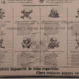 José Guadalupe Posada - Antique c.1890 "El Purgatorio Artístico" Mexican Broadside Print