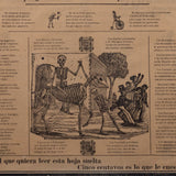 José Guadalupe Posada - c.1910 Antique "Don Quixote" Mexican Broadside Print