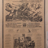 José Guadalupe Posada - c.1910 Antique "Don Quixote" Mexican Broadside Print