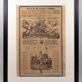 José Guadalupe Posada - c.1910 Antique "Don Quixote" Mexican Broadside Print