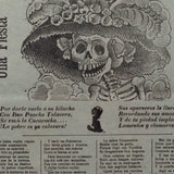 José Guadalupe Posada - c.1912 Antique "Calaveras de la Cucaracha" Mexican Broadside Print