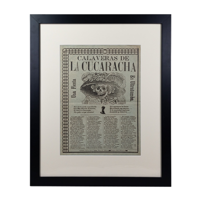 José Guadalupe Posada - c.1912 Antique "Calaveras de la Cucaracha" Mexican Broadside Print
