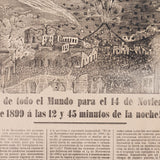 José Guadalupe Posada - Antique c.1899 Mexican "El Gran Juicio Universal" Broadside Print
