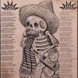 José Guadalupe Posada - Rare Antique 1912 Mexican "Calavera de D. Francisco I. Madero" Broadside Print