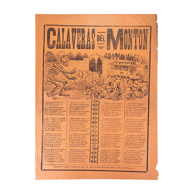 José Guadalupe Posada - Antique c.1910 Calaveras del Monton Mexican Print