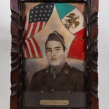 Juan Moya Framed Vintage WWII-Era Mexican-American Army Photograph