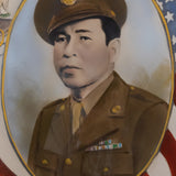 Unnamed Soldier Framed Vintage WWII-Era Mexican-American Army Photograph